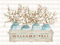 Framed Welcome Fall Jars