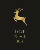 Framed Love, Peace, Joy Reindeer