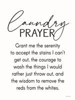 Framed Laundry Prayer