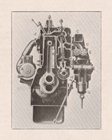 Framed French Engine I