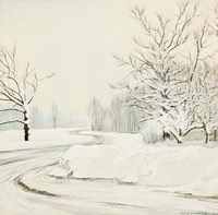 Framed Snowy Road