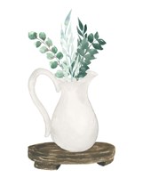 Framed 'Farmhouse Pitcher With Flowers II' border=