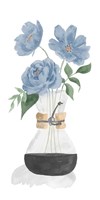 Framed Tumbler Of Blue Flowers I