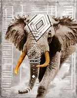 Framed Modern Boho Elephant