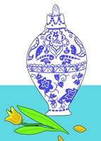 Framed Blue Vase II