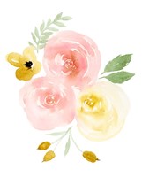 Framed Watercolor Roses I