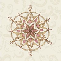 Framed Elegant Season Snowflake II Pink