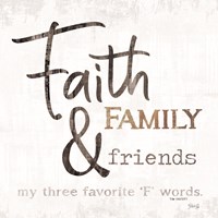 Framed Three Favorite 'F' words
