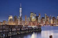 Framed Manhattan Skyline at night