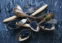 Framed Spoons & Blueberries