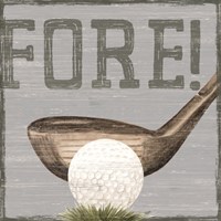 Framed 'Golf Days neutral V-Fore!' border=