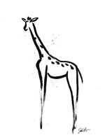 Framed Inked Safari IV-Giraffe 2