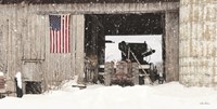 Framed Winter at Patriotic Barn