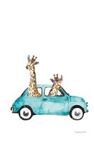 Framed Giraffe Joy Ride III No Balloons