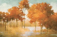 Framed Autumn Lake Orange