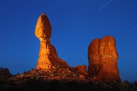 Framed Balanced Rock Arches Star Trails