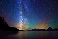 Framed Milky Way Tetons Jackson Lake