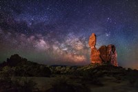 Framed Milky Way behind Balanced Rock