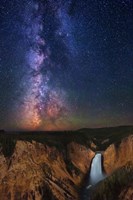 Framed Milky Way Yellowstone Falls