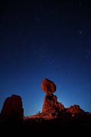 Framed Moonglow Behind balanced rock