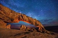 Framed Sunset Arch Milky Way Sky Escalante