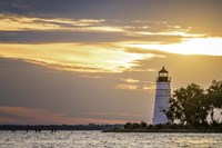 Framed Madisonville Lighthouse at Sunset