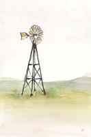 Framed Windmill Landscape I