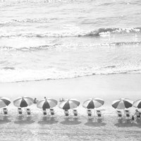 Framed Day At The Beach BW Crop