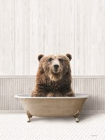 Framed Bath Time Bear