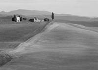 Framed Val d'Orcia, Siena, Tuscany (BW)