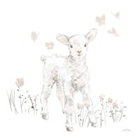 Framed Spring Lambs I Neutral