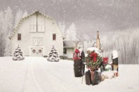 Framed Snowy Country Christmas Wishes