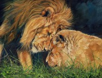 Framed Lion Love