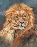 Framed Lion Love Portrait