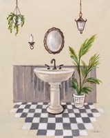 Framed 'Gray Cottage Bathroom II' border=