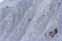Framed Climbing Nevado Alpamayo Mountain in Peru