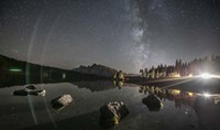 Framed Milky Way Over Two Jack Lake
