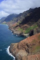 Framed Aerial View Of Na Pali Coast, Kauai, Hawaii