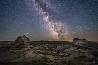 Framed Mars and the Galactic Center of Milky Way Over Writing-On-Stone Provincial Park