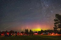 Framed Perseid Meteor Shower and An Aurora