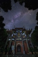 Framed Milky Way Appears Above An Ancient Temple