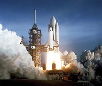 Framed First Launch of Space Shuttle Columbia On April 12, 1981