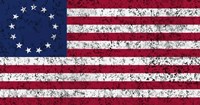 Framed 13 star Betsy Ross American flag
