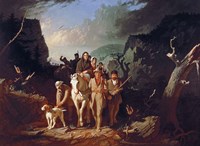 Framed Daniel Boone escorting settlers through the Cumberland Gap