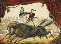 Framed Two Horse Act, circa 1874