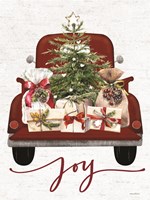 Framed Joy Christmas Truck