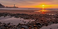 Framed Sunset on the Coast of Yorkshire, UK