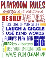 Framed Playroom Rules