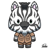 Framed Zane Zebra