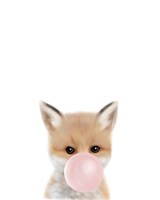 Framed Woodland Fox Bubble Gum